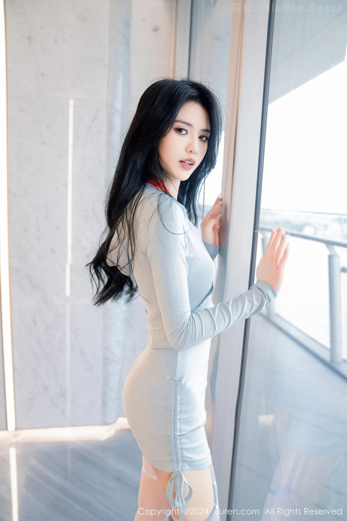 图片[6]-[XiuRen秀人网]VOL.8105 模特浅浅Danny性感白色轻薄上衣配白丝吊袜秀丰腴身姿诱惑写真77P-秀人网官方网站